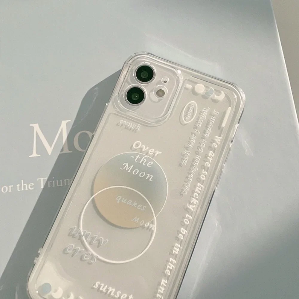 NEW iPhone 13/Pro/Max Moon Pattern Painted Clear iPhone case